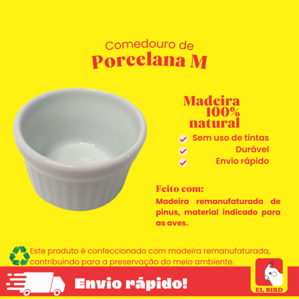 Comedouro de Porcelana Tamanho M (125ml) - Imagem 2
