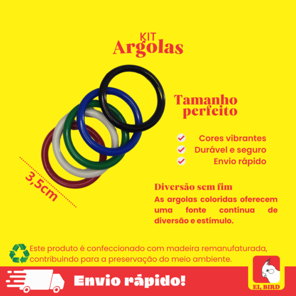 Kit de argolas, para brinquedo puxa argolas