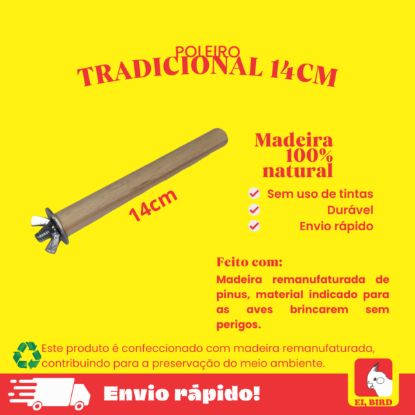 Poleiro tradicional 14cm