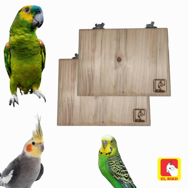 Kit 2 Poleiros Plataformas de Descanso [Tam. G] Calopsita, Papagaio, Agapornis, Rosela, Maritaca - Imagem 2