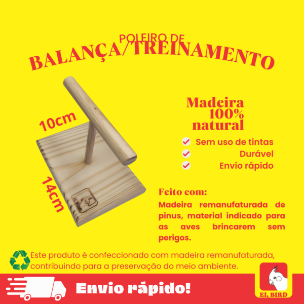 Poleiro de balança para calopsita,