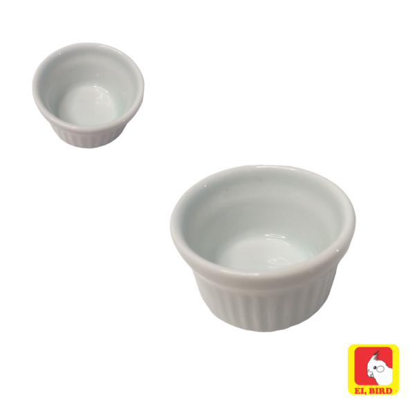 Comedouro em porcelana tamanho P para calopsita, periquito, agapornis