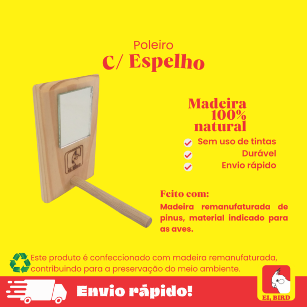 Poleiro com Espelho - Imagem 2