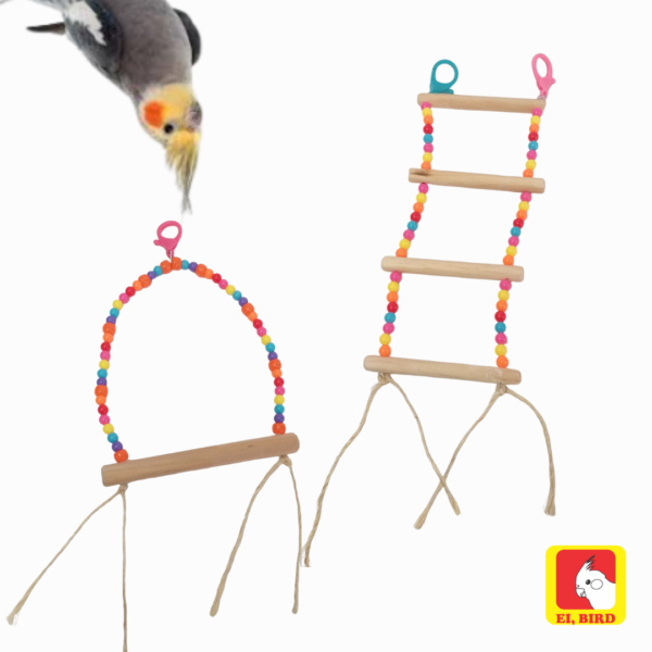 Torre Divertida para calopsita, agapornis, periquito entre outros psitas - Imagem 3