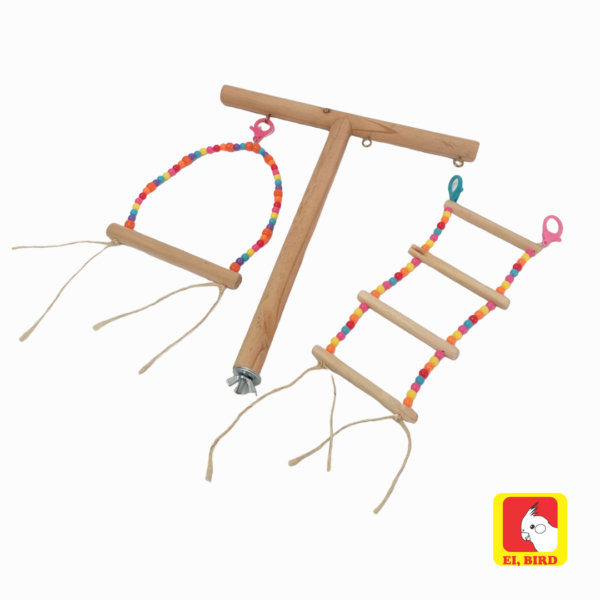 Torre Divertida para calopsita, agapornis, periquito entre outros psitas - Imagem 4