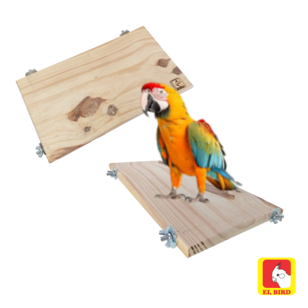 Kit Plataforma GG + 2 Comedouros M para Calopsita, Agapornis, Arara, Papagaio - Imagem 4